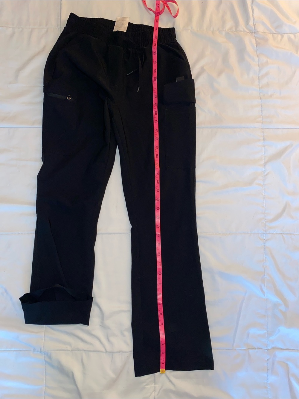 Baleaf Black Cargo Jogger Pants with Drawstring Waist - Picture 14 of 15